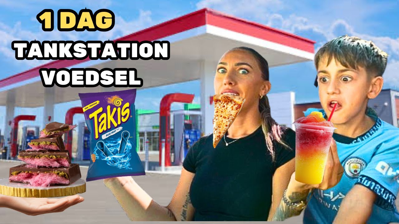 HELE DAG ALLEEN MAAR TANKSTATION VOEDSEL ETEN! | LAKAP JUNIOR