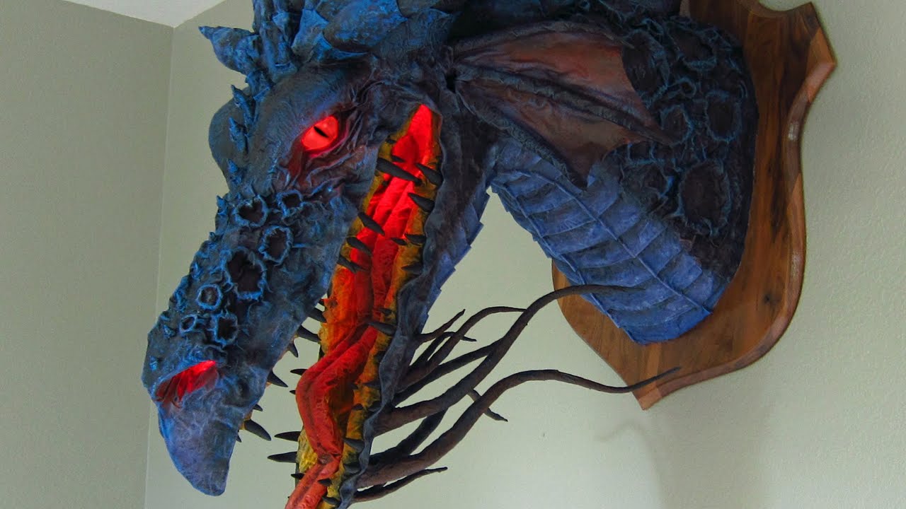Paper Mache Dragon Trophy-Son of Maleficent