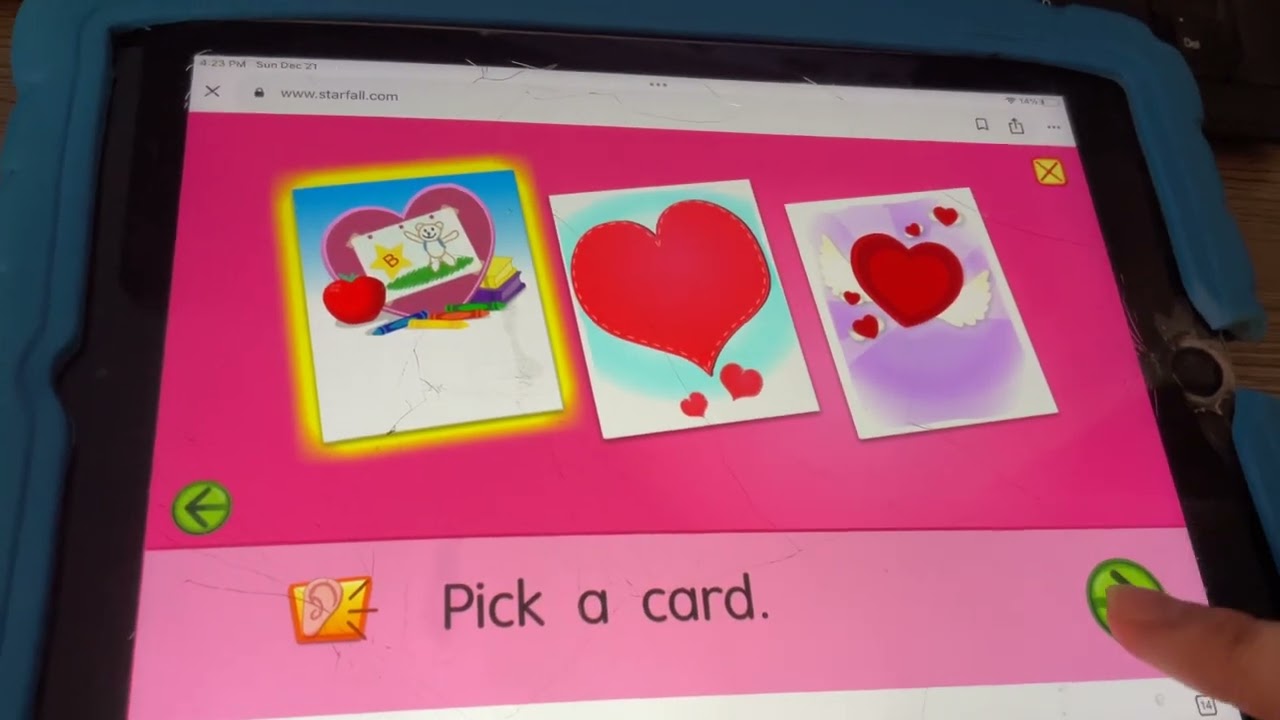 Let’s Play Starfall Send A Valentine called over the horizon