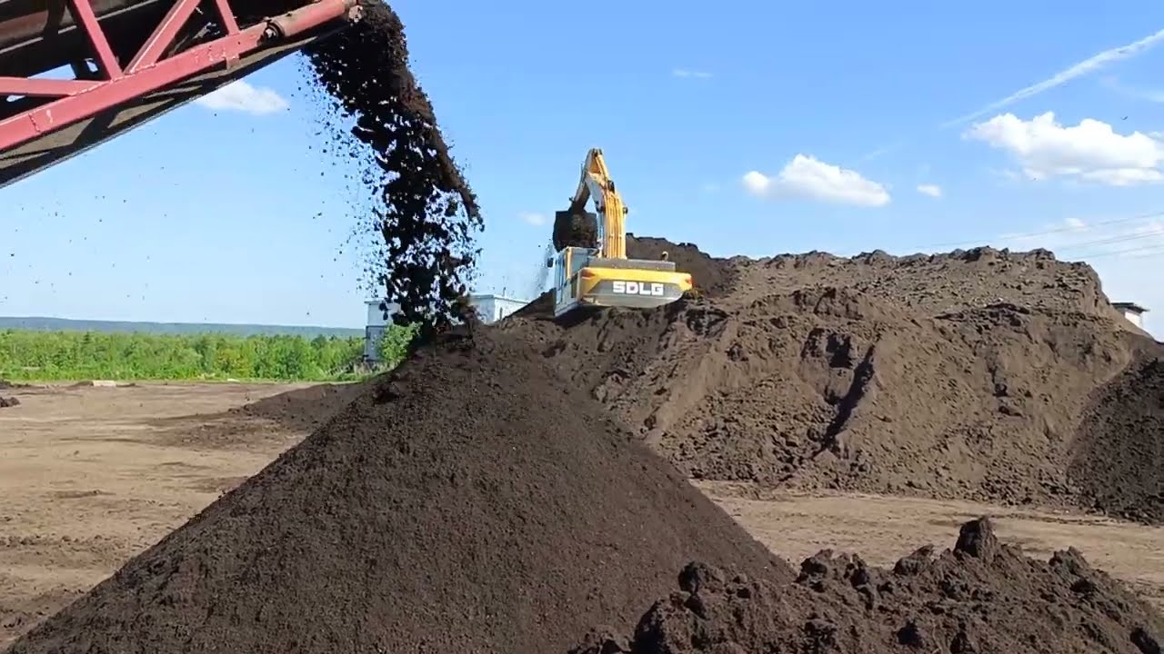 Темп-2. Высокоплодородный почвогрунт ГАРАНТ, фр. 0-30мм. Линия просева.