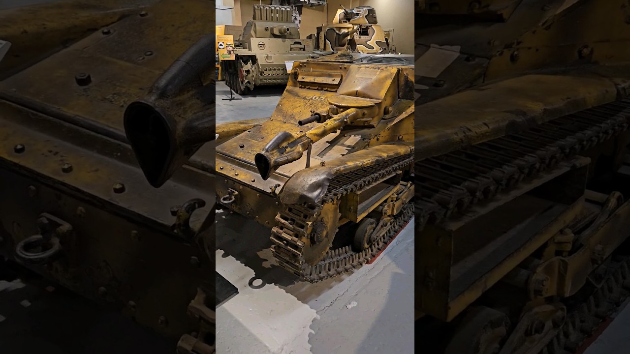 WWII L3/35 Tankette or Carro Veloce CV-35 of the Italian Army on display at The Tank Museum