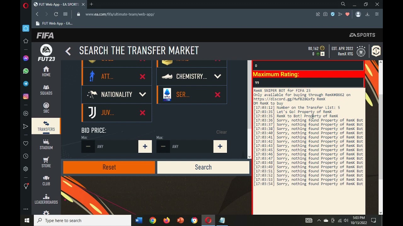 How to setup a FREE sniping Bot on FIFA 23