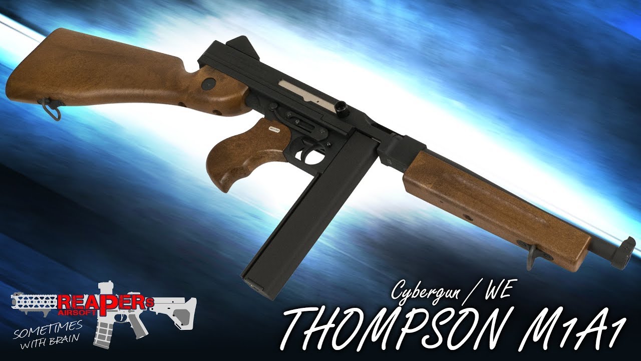 [Review] Cybergun/WE Thompson M1A1 GBB (Tommy Gun) 6mm Gas Blowback Airsoft/Softair 4K UHD