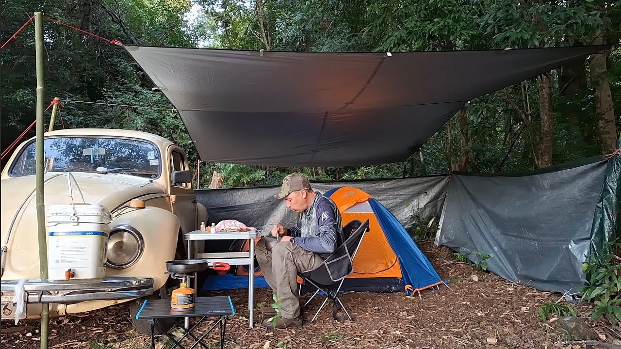 ACAMPAMENTO E PERNOITE , FRIO E VENTO