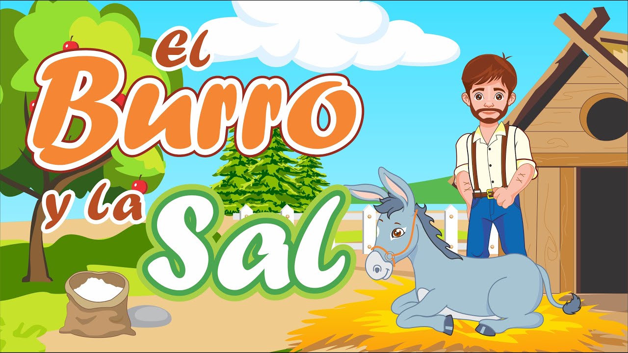 el burro y la sal - fabulas de esopo - cuentos de la tia ediltrudis