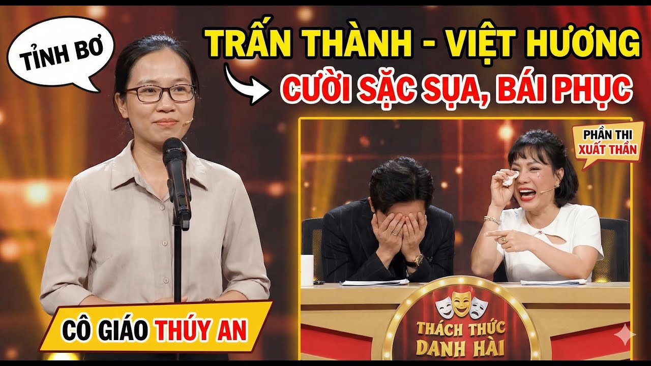 Cô giáo Thúy An đại náo Thách Thức Danh Hài: Trấn Thành, Việt Hương cười bái phục. Hài tết 2026