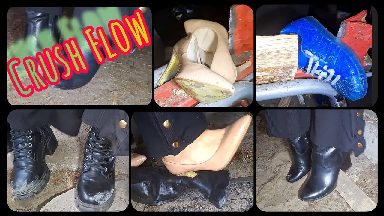 I destroy my shoes that I no longer need. 😈😈 Boots, Sneaker and High Heels 😁😝