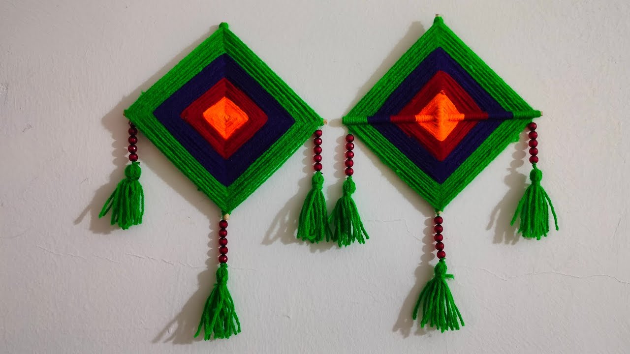 How to make beautiful Woolen wall hanging l easy diy for wall decoration l @trupticrafts&DIY 