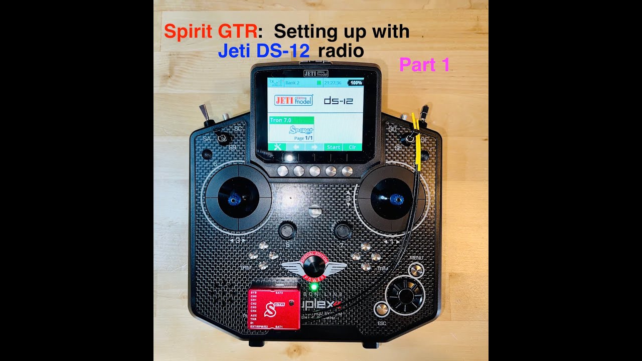 Spirit GTR:  Setting up with Jeti Radio (Part 1)   HD 1080p