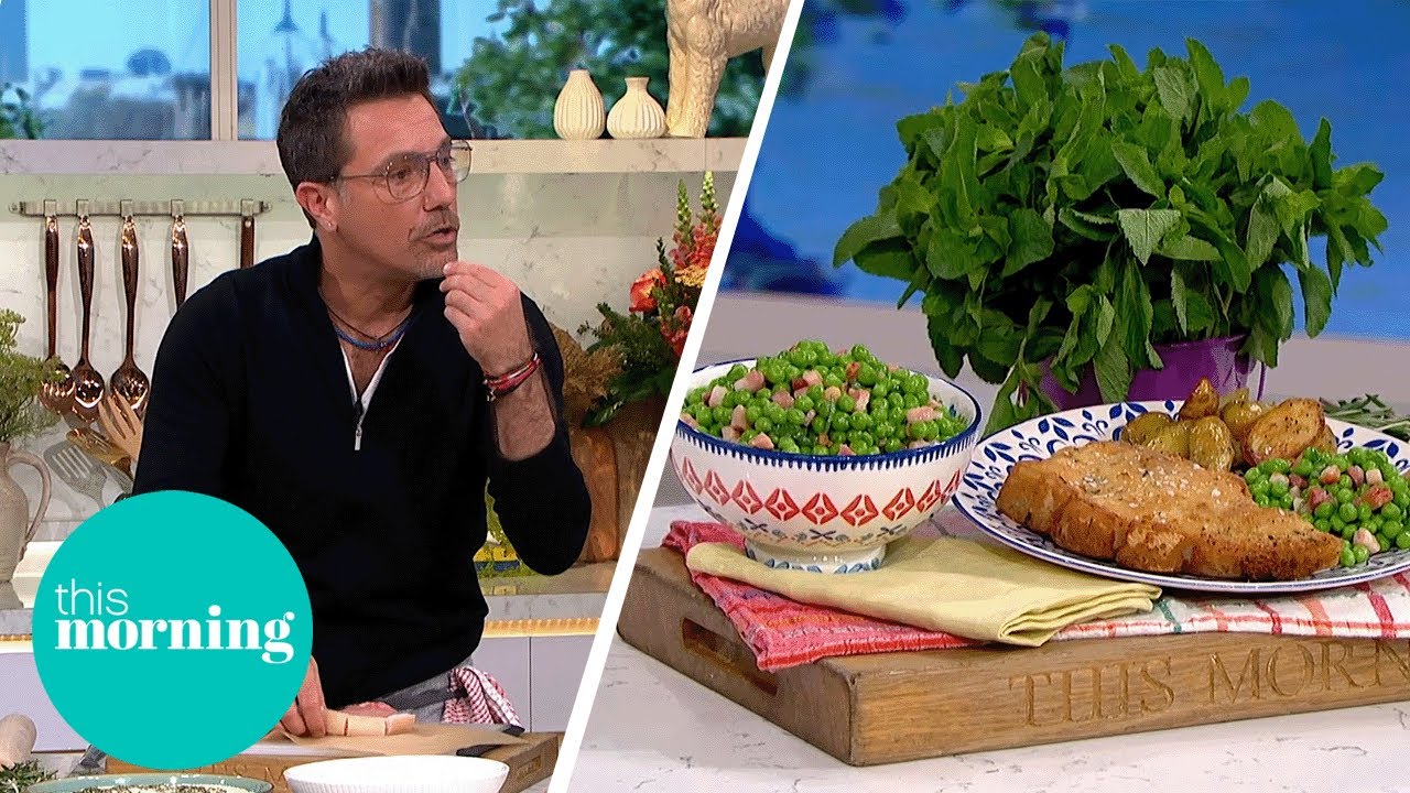 Gino’s Crispy Breaded Pork Chops With Peas & Pancetta | This Morning