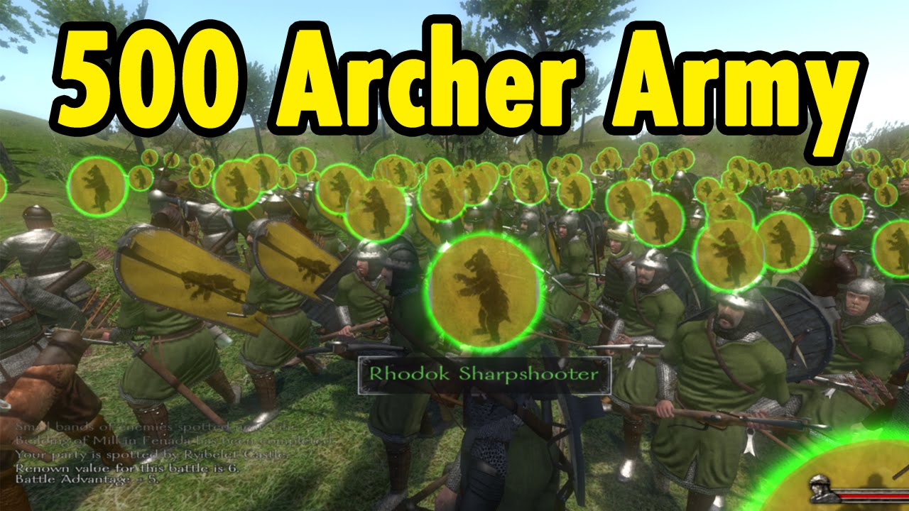 Армия из 500 лучников — Mount And Blade Warband