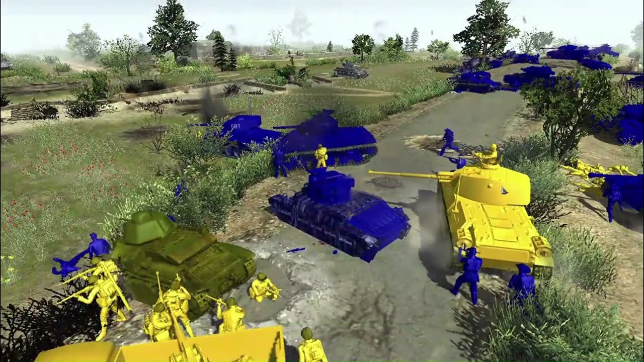 Men of War Army Men : Plastopian Wars Greys Evacuate from South Blue Island  !