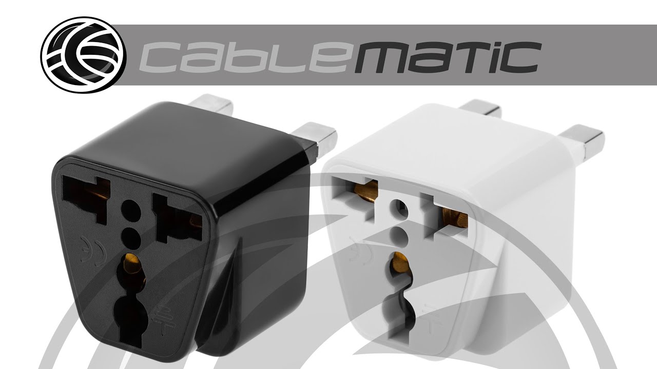 Adaptador enchufe universal a enchufe Reino Unido - distribuido por CABLEMATIC &reg;