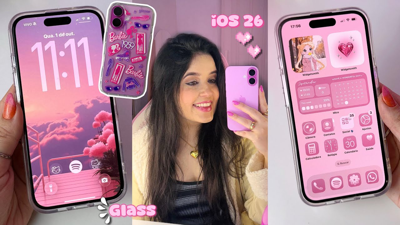 🎀 COMO PERSONALIZAR SEU iPHONE COM iOS 26 | Liquid Glass
