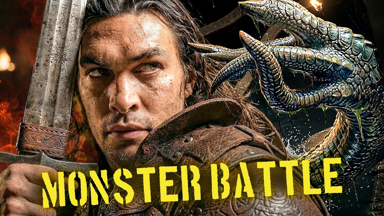 💥 JASON MOMOA vs GIANT SEA MONSTER 💥 | Epic Creature Battle Scene | Action Reload