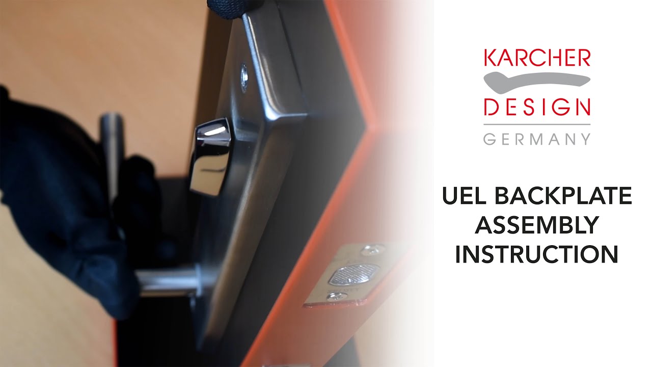 Karcher Design NA - Door handle on plate - UEL backplate assembly instruction