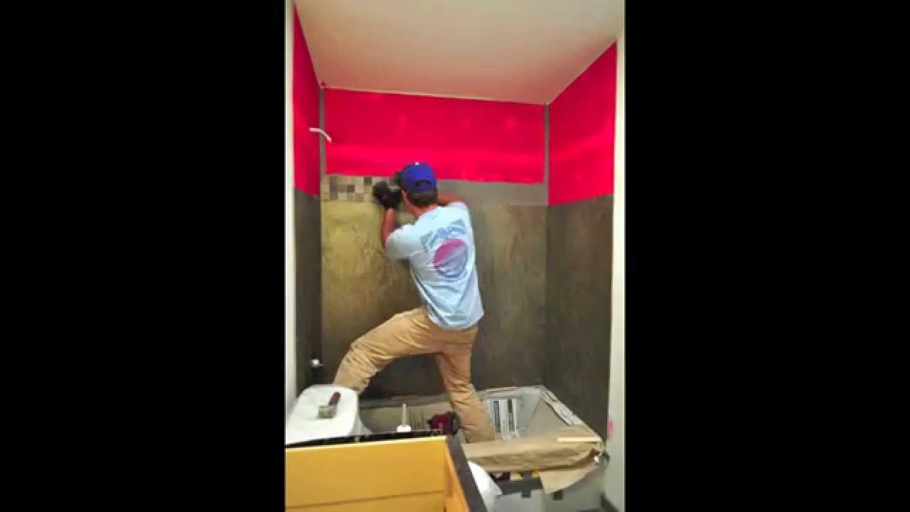 TXTR-LITE Bathroom install with 4'x8' sheets