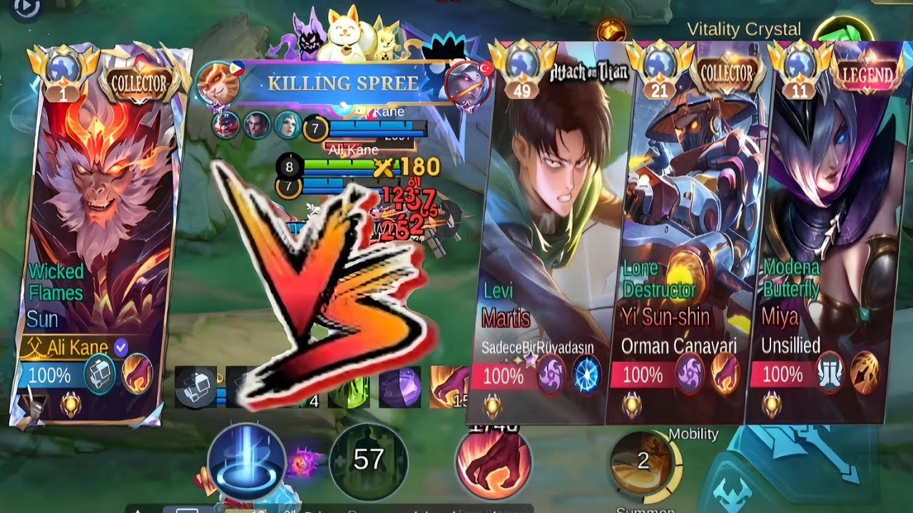 Top 1 global Sun vs Top global Martis and Yi Sun-shin and Miya in the match