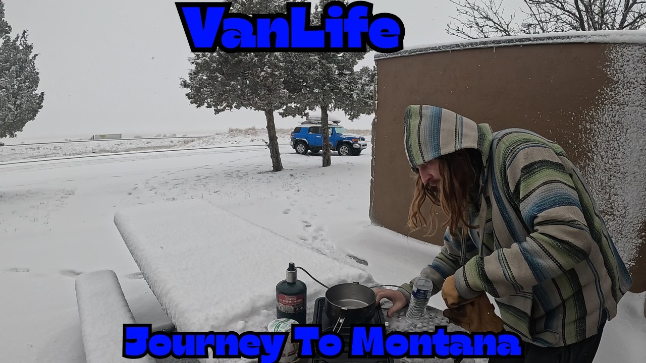 Vanlife| Got CAUGHT in a Snowstorm Driving to Montana!