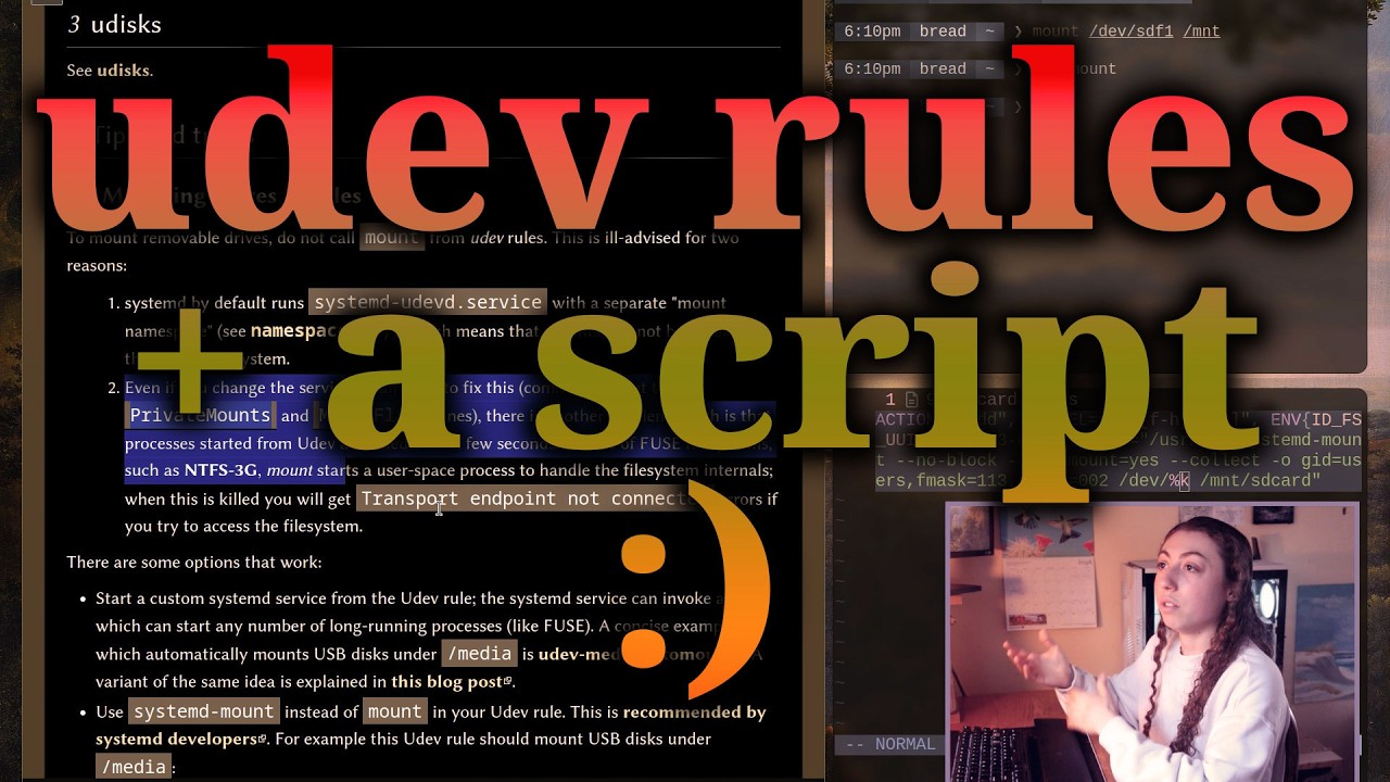 Automating a task I do every day (udev, scripting)
