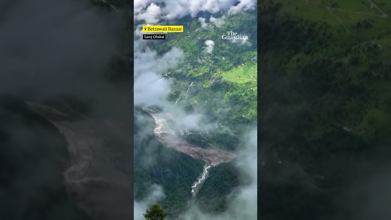 Deadly flash flood shown sweeping through village in Nepal