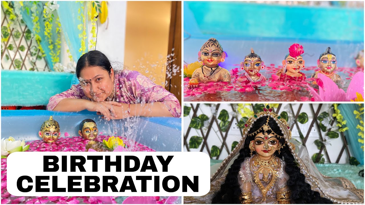 Nandani ka Birthday celebration #krishnadevotee7 #laddugopal #radheradhe #vrindavandham