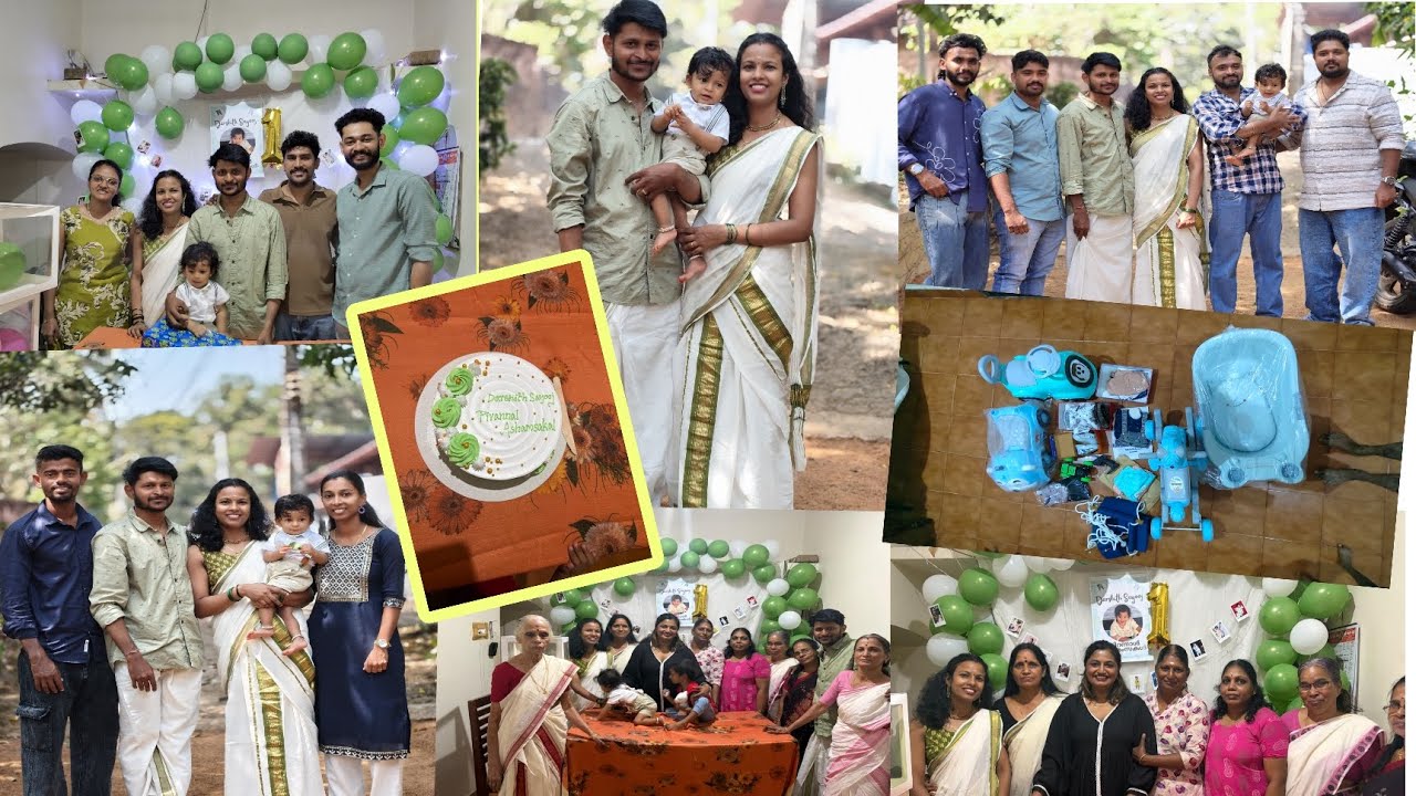My friend and cousin visited my home for my son Pirnnal Aashamsakal gifts 🎁 Thank you all 🥰