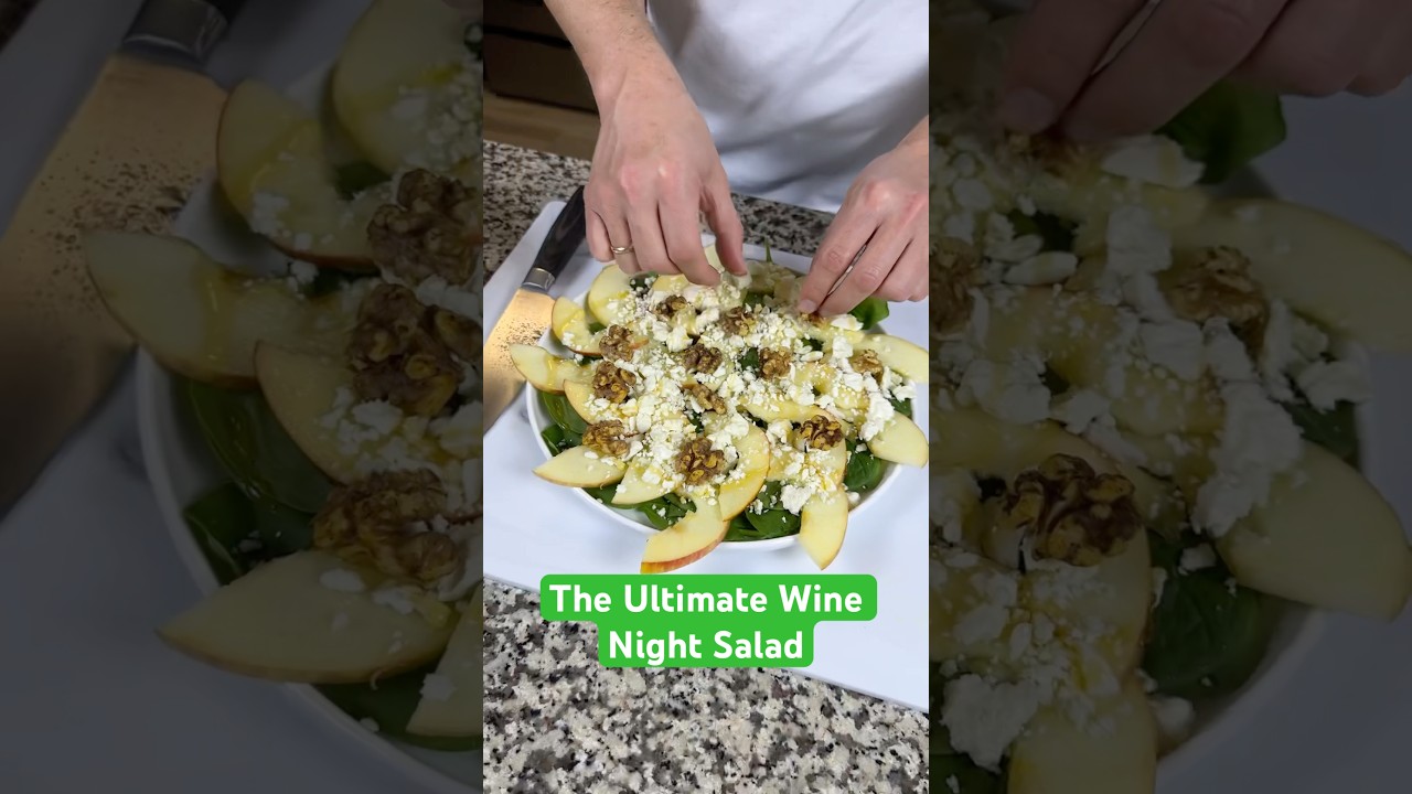 The Ultimate Wine Night Salad #nickstrendypicks #recipe #winenight #healthysalad #cooking #foodie