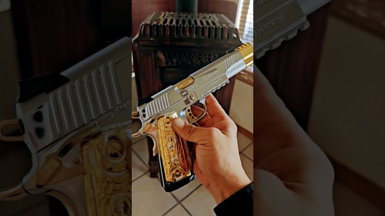 EEA GIRSAN LIBERADOR 1911 FULL SIZE 45.ACP STAINLESS AND GOLD LASER ENGRAVED