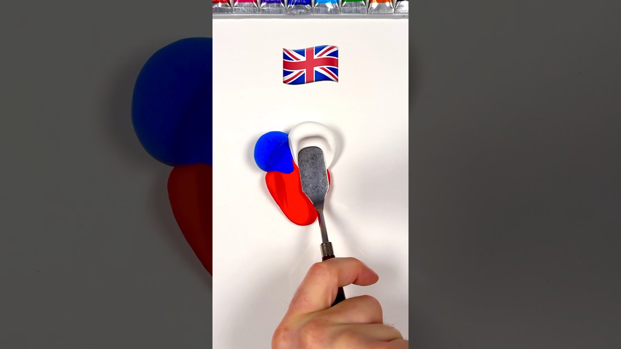 What color do mixed flags make?? (dough edition) #colormixing #satisfying #mixingcolors #flagmixing