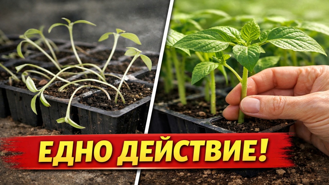 Разсадът ми НИКОГА не се издължава! Тайната е в ЕДНО-единствено действие веднага щом се появят първ