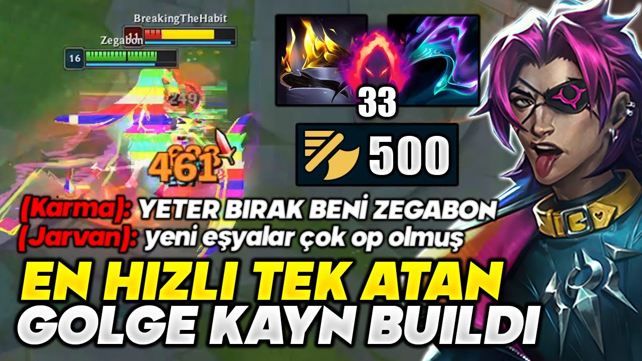 KAYN'IN EN İYİ TEK ATMA BUİLDİNİ YAPTIM! | GÖLGE KAYN OYNANIŞ | Zegabon