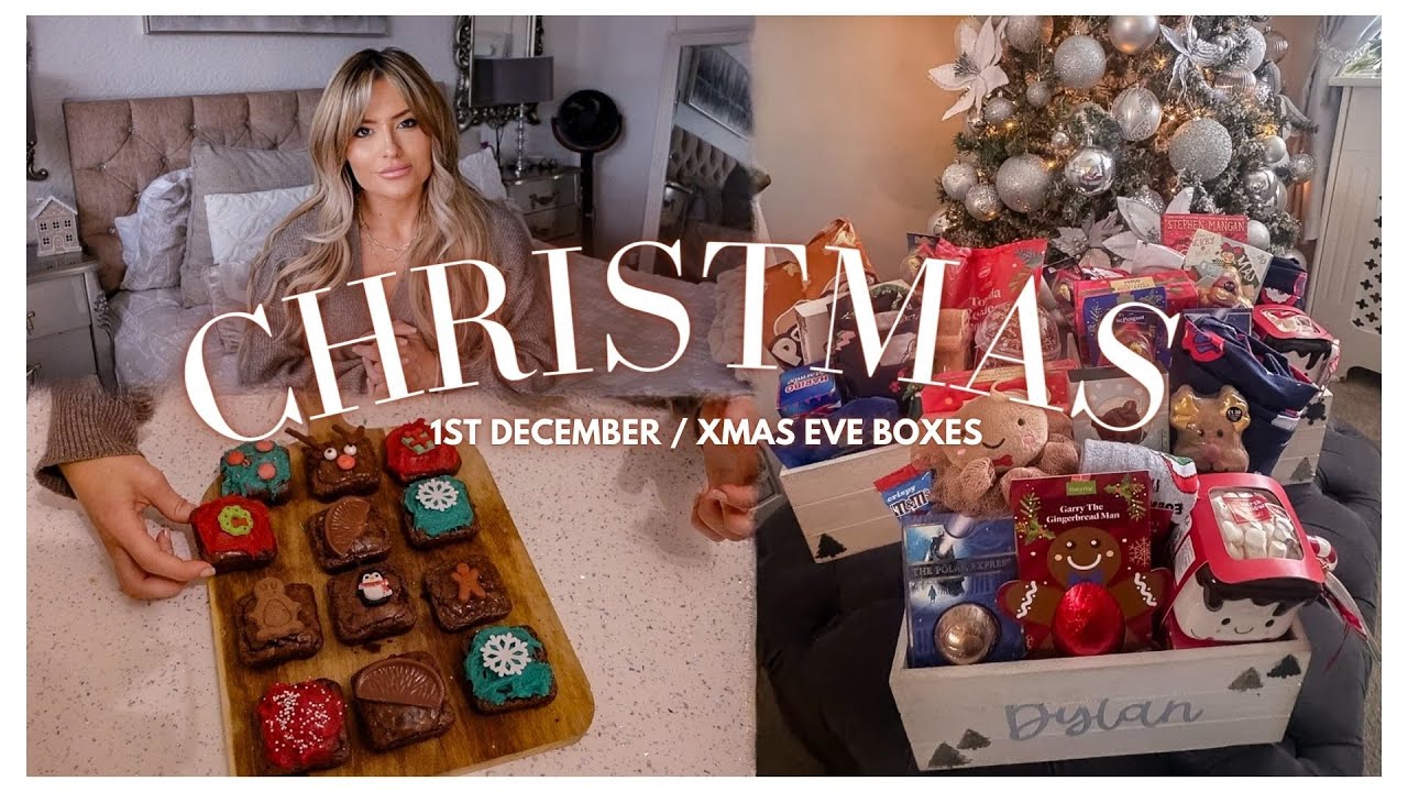 CHRISTMAS 1ST DECEMBER / XMAS EVE BOX IDEAS + CHRISTMAS CHOCOLATE BROWNIES 🎄