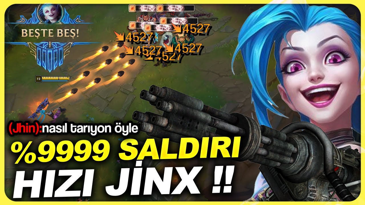 TERMİNATÖR JİNX !! SINIRSIZ SALDIRI HIZI !! 45 KİLL PENTA !! | Ogün Demirci