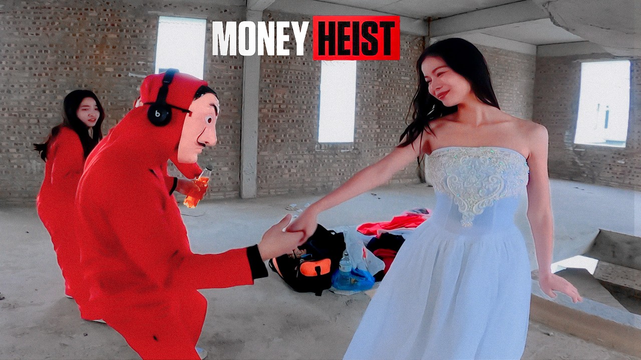 MONEY HEIST PARKOUR || ESCAPING ANGRY GIRL AND HER BOYFRIEND (Epic Parkour POV)