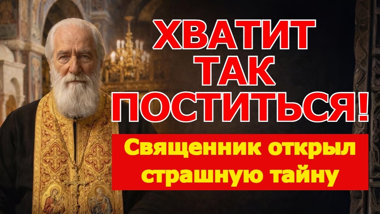 Хватит Голодать! Почему Строгий Пост Может Погубить Вашу Душу — Священник Предупреждает