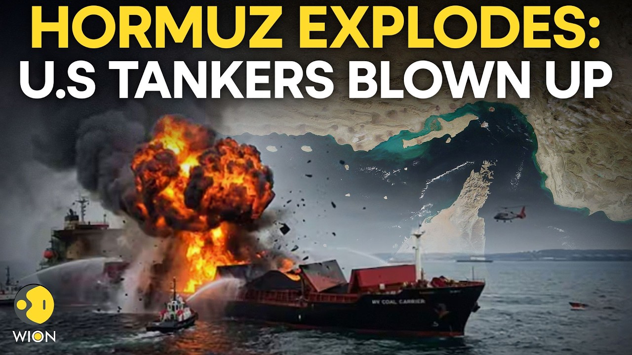 US Iran War LIVE: Strait of Hormuz On FIRE as Iran Slams Missile Into US Marines Ship | WION Live