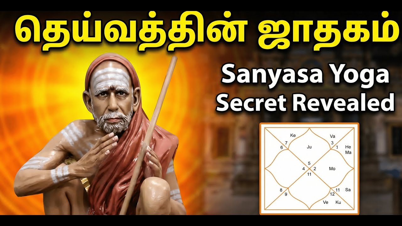 தெய்வத்தின் ஜாதகம் -Sanyasa Yoga Secret Revealed #mahaperiyava   ,#horoscope ,#sanyasa ,#dinapalan