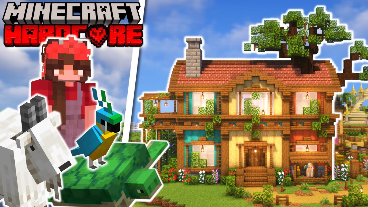 I built the ULTIMATE Animal Sanctuary in Hardcore Minecraft Episode 27