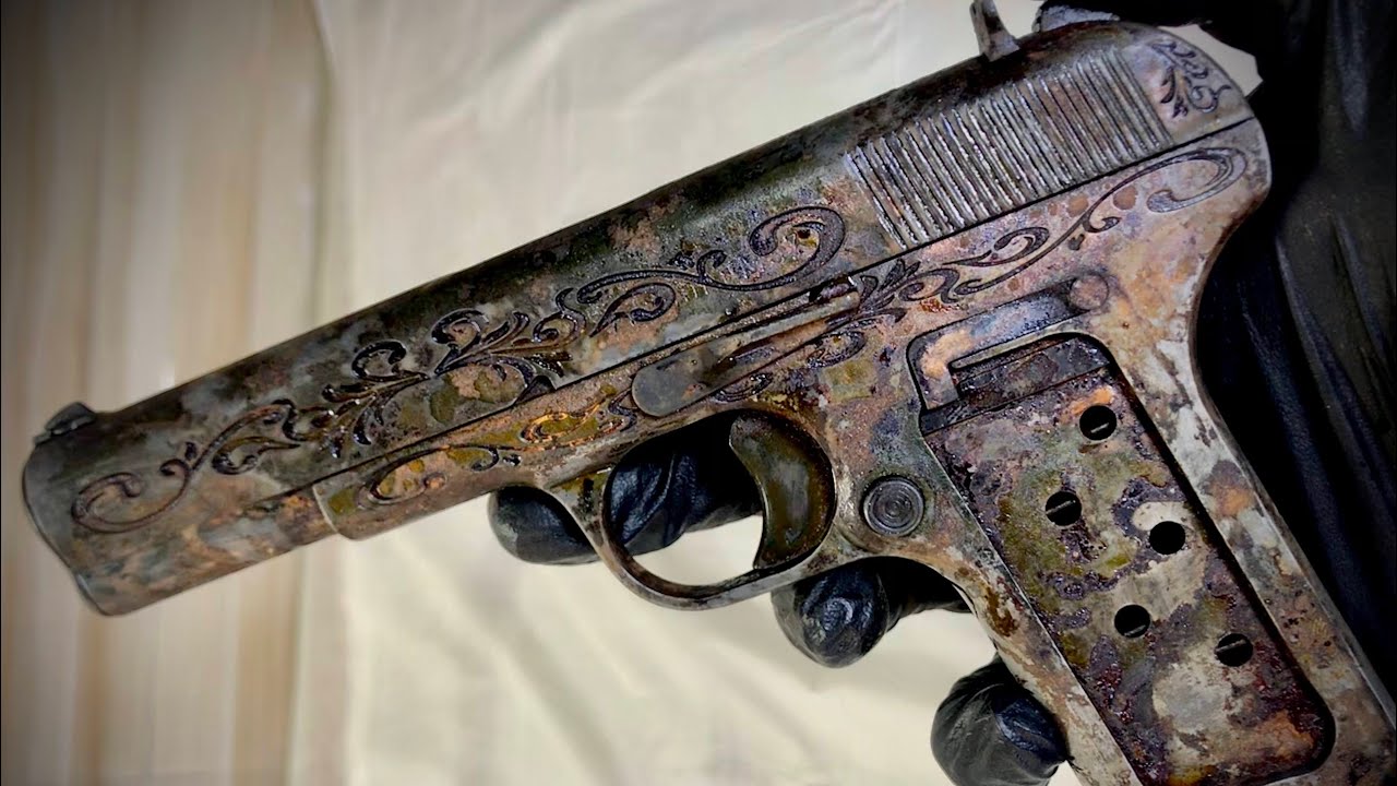Gun Restoration - Engraved rusty Tokarev Restoration