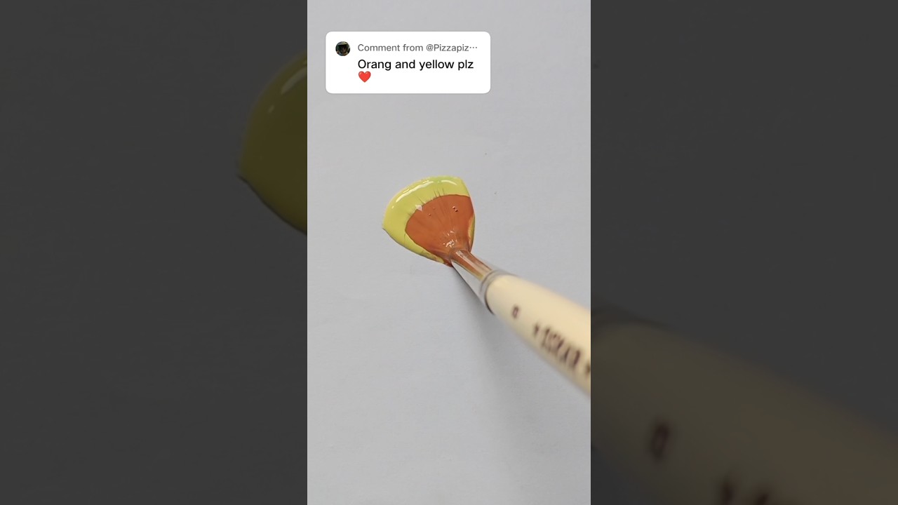 orange 🧡 & yellow 💛 one stroke relaxing art #shorts #shortvideo #satisfying #relaxing #art #magic