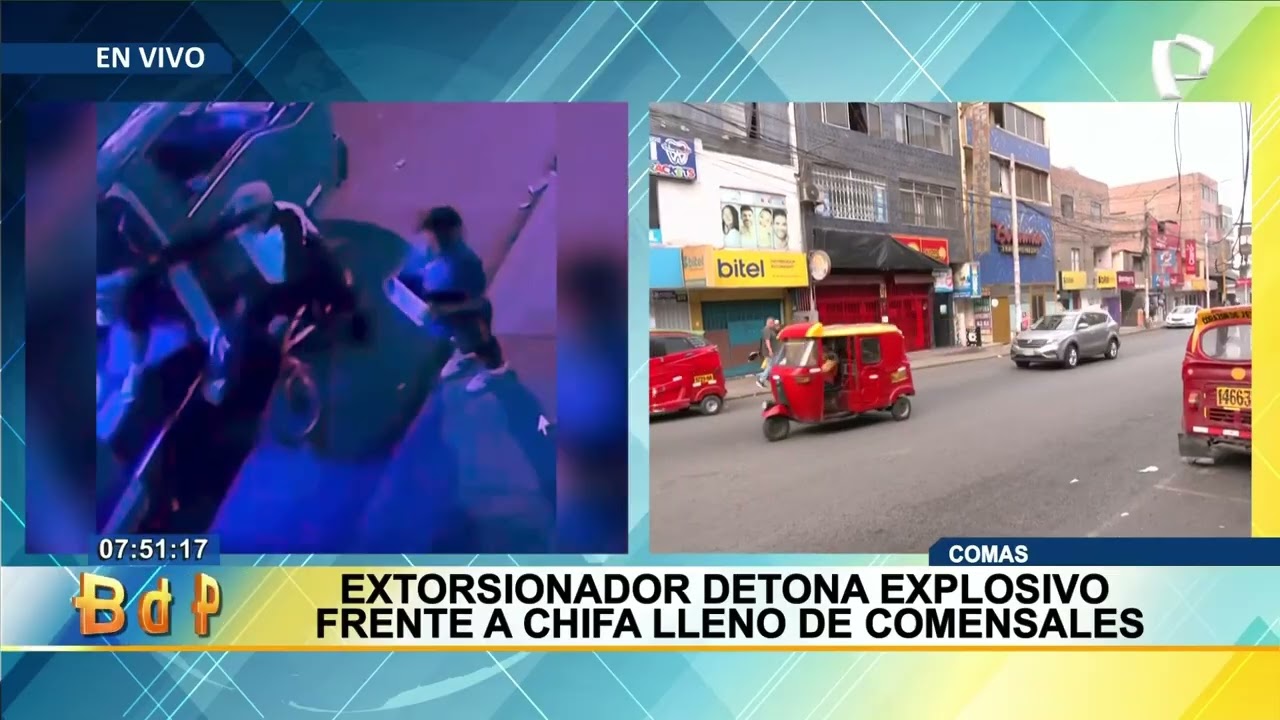 Extorsionador detona explosivo en chifa lleno de comensales en Comas