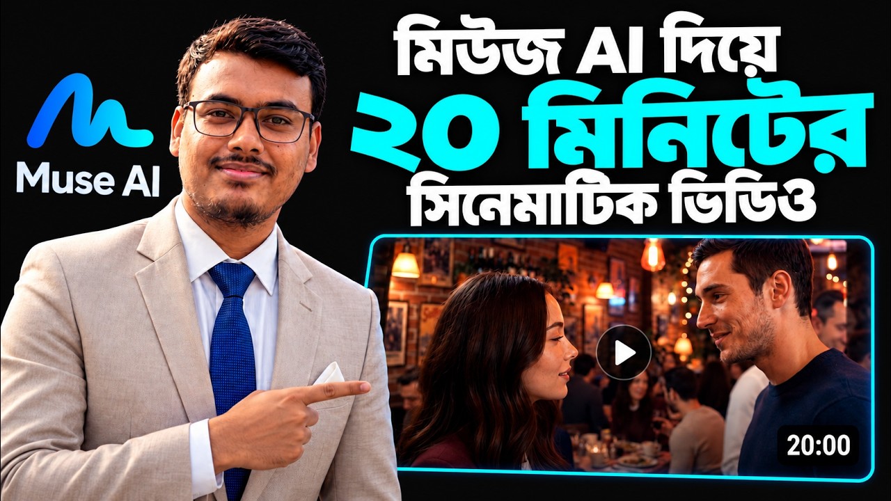 Muse AI দিয়ে ২০ মিনিটের সিনেমাটিক ভিডিও বানালাম! | Bangla Tutorial