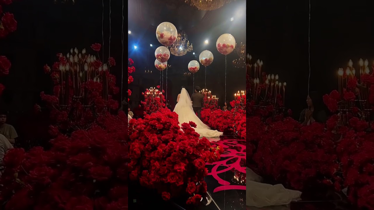 Remote control balloon popping for indoor wedding#weddingdecor #weddingseason #weddingphotography