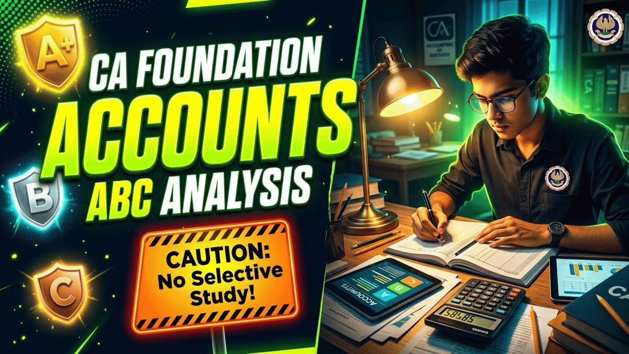 🔥ABC ANALYSIS CA FOUNDATION ACCOUNTS - MAY 26