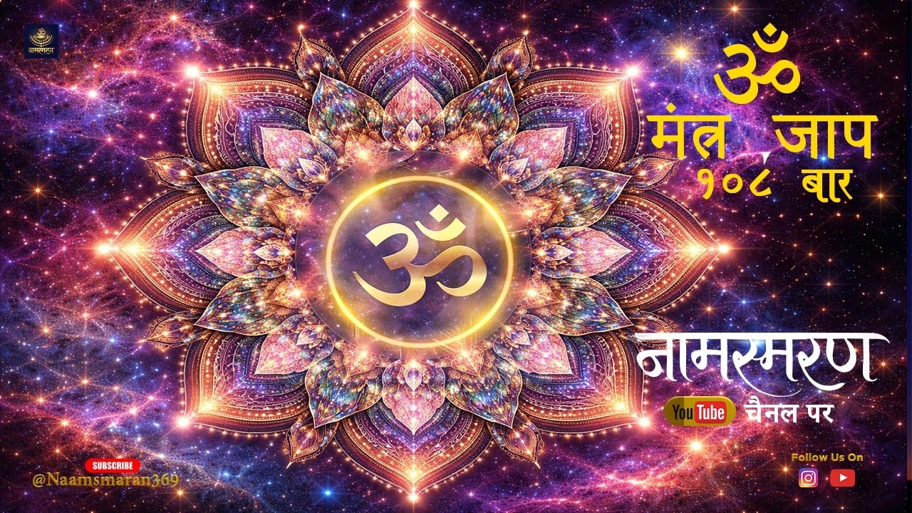 OM Chanting | ॐ मंत्र जाप | 108 Times  Powerful ॐ Mantra for Meditation & Positive Energy