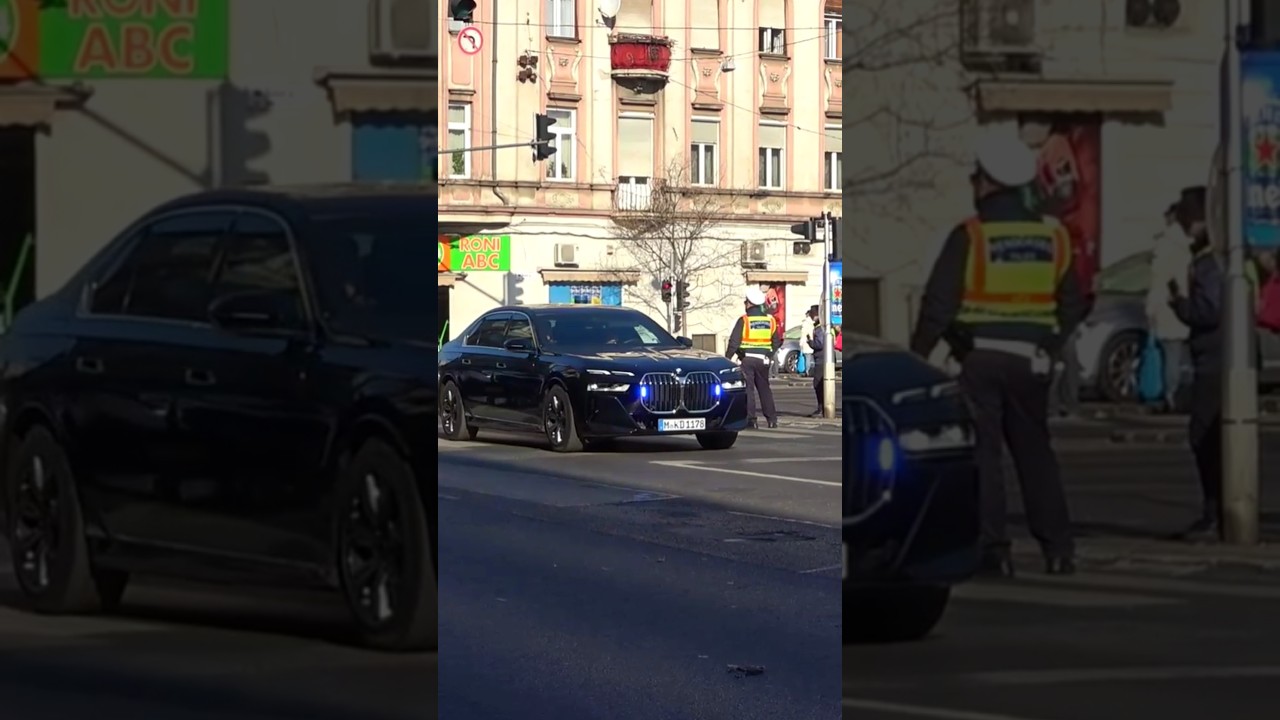 Ursula von der Leyen konvoja Budapesten (HU24EU)#eu#hungary#motorcade #vip#budapest#police#vipconvoy