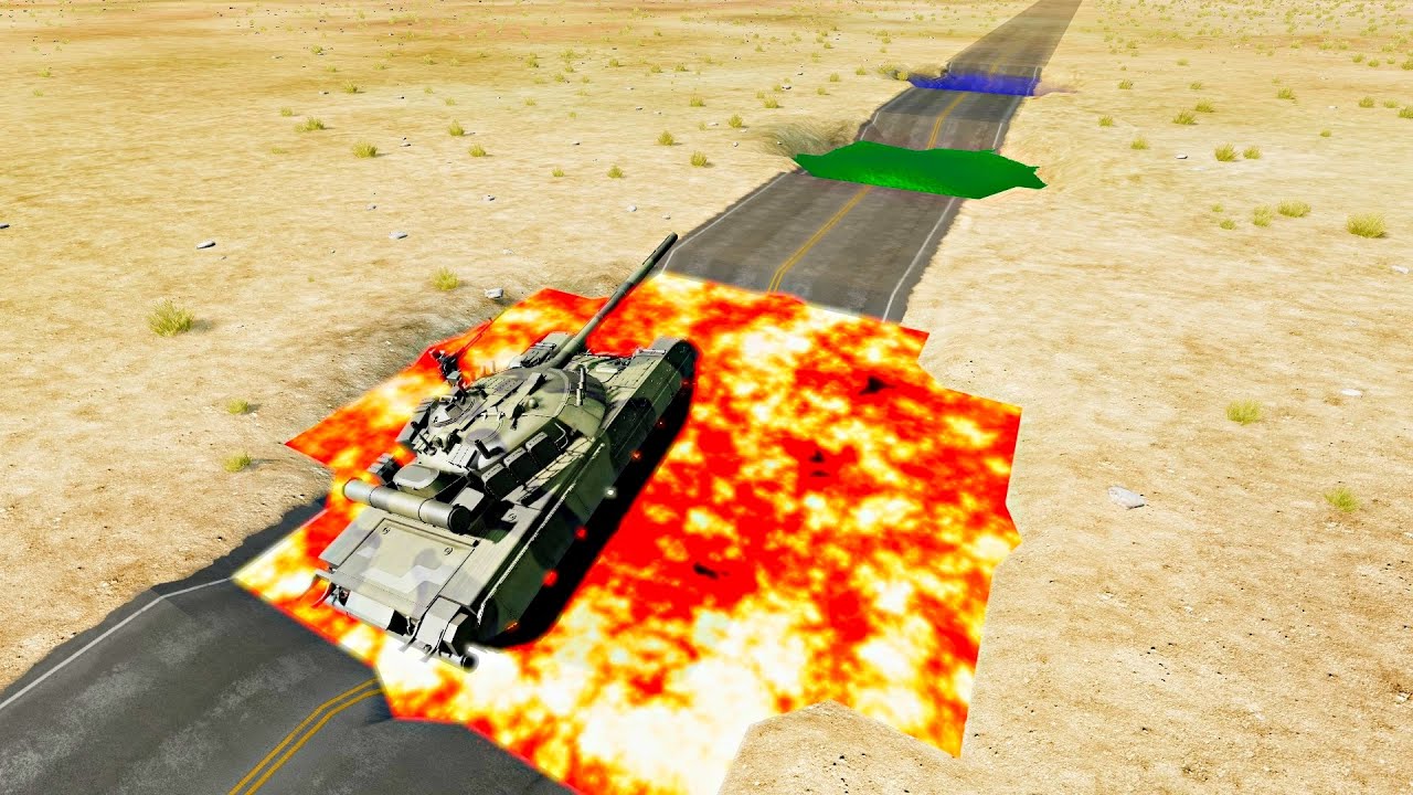 Cars vs Lava, Acid and Water Pits | BeamNG.Drive