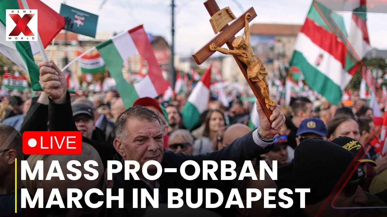 Budapest Protest LIVE : Tens of Thousands Rally for Viktor Orban in Budapest on National Day