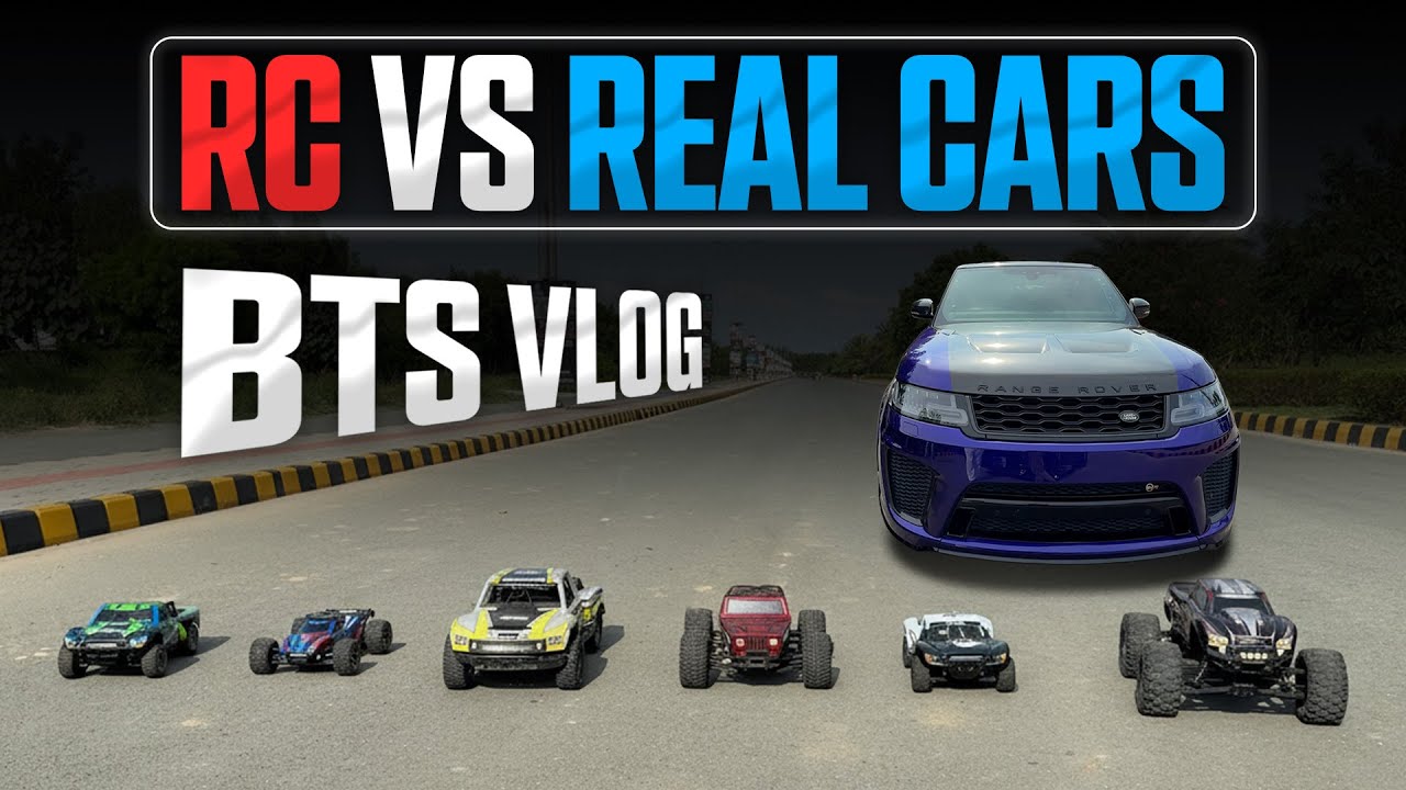 RC Cars vs Real Cars  - Behind the Scenes of Thrilling Drag Race!